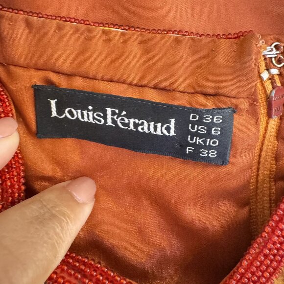 Vintage Louis Féraud 100% Silk Metallic Gold Sequins/ Beaded Jacket & Mini Dress - Picture 11 of 14